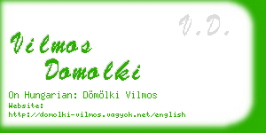 vilmos domolki business card
