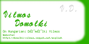 vilmos domolki business card